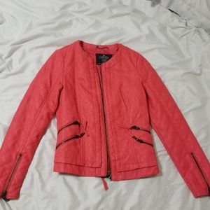 Carmen soft leather zipper jacket Sz. S